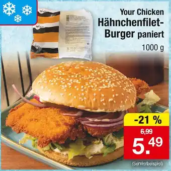 Zimmermann Your chicken hähnchenfilet-burger paniert Angebot