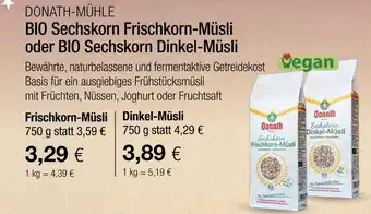 Vitalia Donath-mühle bio sechskorn frischkorn-müsli Angebot
