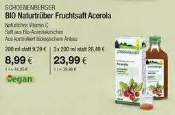 Vitalia Schoenenberger bio naturtrüber fruchtsaft acerola Angebot