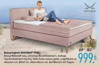 Trends Möbel Sansibar boxspringbett sansibar poel Angebot