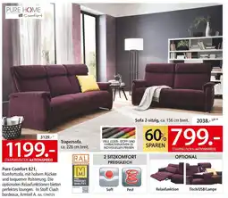 Zurbrüggen Pure home comfort trapezsofa Angebot