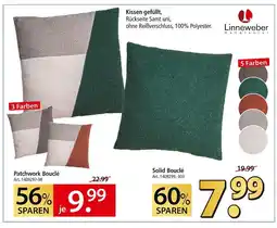 Zurbrüggen Linneweber kissen gefüllt patchwork bouclé Angebot