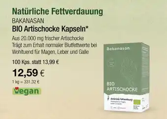 Vitalia Bakanasan bio artischocke kapseln Angebot