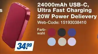 Expert 24000mah usb-c, ultra fast charging 20w power delivery Angebot