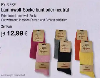 Vitalia By riese lammwoll-socke bunt oder neutral Angebot