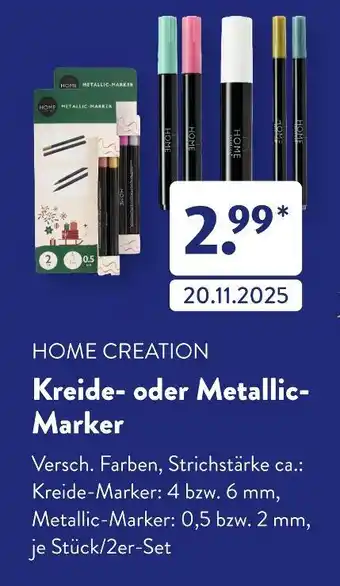 Aldi Süd Home creation kreide-marker Angebot