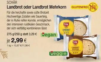 Vitalia Schär landbrot oder landbrot mehrkorn Angebot
