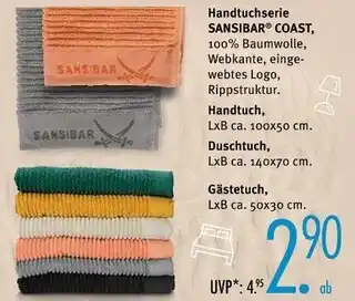 Trends Möbel Sansibar handtuchserie sansibar coast Angebot