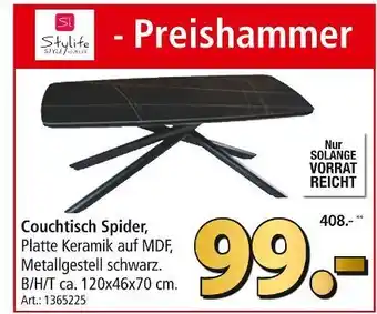 Zurbrüggen Stylife couchtisch spider Angebot