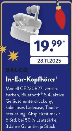 Aldi Süd Balco in-ear-kopfhörer Angebot
