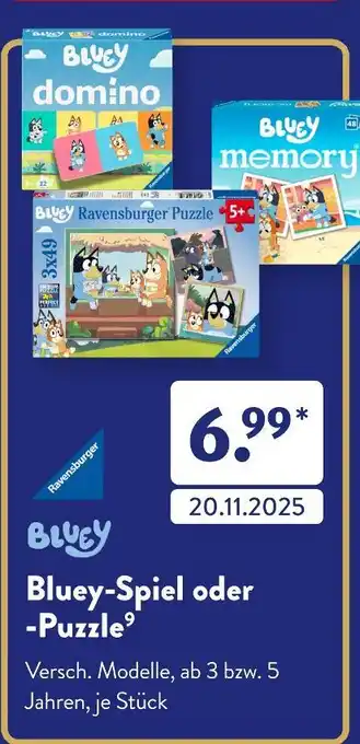 Aldi Süd Ravensburger bluey domino Angebot
