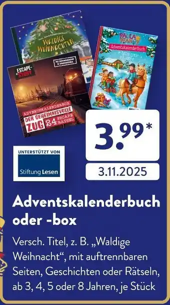 Aldi Süd Adventskalenderbuch waldige weihnacht Angebot