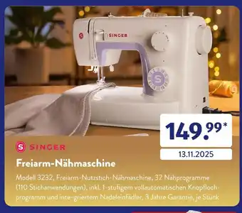 Aldi Süd Singer freiarm-nähmaschine Angebot
