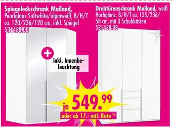 Möbel Boss Spiegeleckschrank mailand Angebot