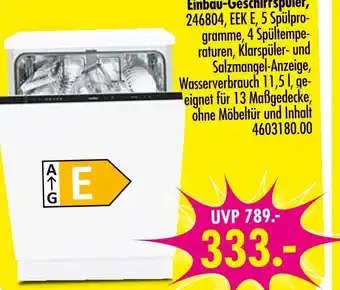 Möbel Boss Einbau-geschirrspüler Angebot