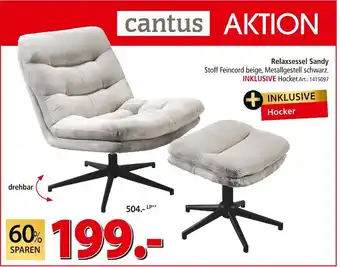 Zurbrüggen Cantus relaxsessel sandy Angebot