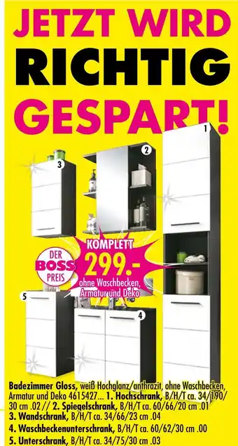 Möbel Boss Badezimmer gloss Angebot