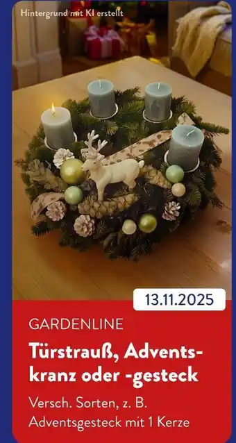 Aldi Süd Gardenline türstrauß Angebot
