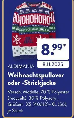 Aldi Süd Aldimania weihnachtspullover Angebot
