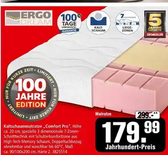 Segmüller Ergo dream kaltschaummatratze comfort pro Angebot