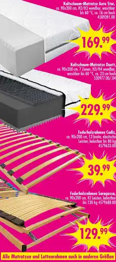 Möbel Boss Kaltschaum-matratze aero star Angebot