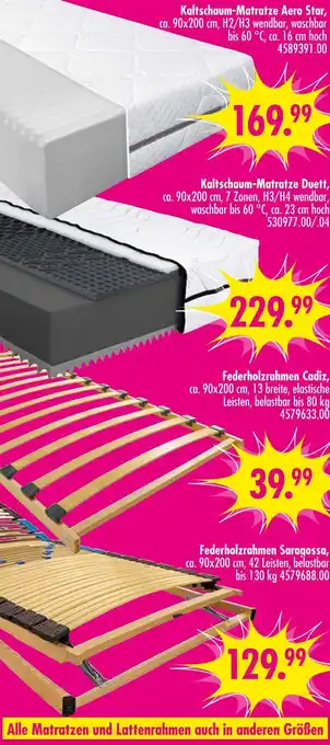 Möbel Boss Kaltschaum-matratze aero star Angebot