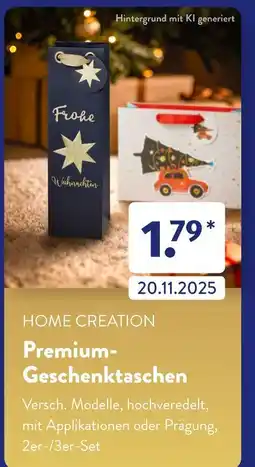 Aldi Süd Home creation premium-geschenktaschen Angebot