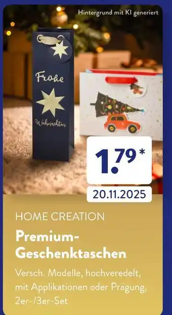Aldi Süd Home creation premium-geschenktaschen Angebot