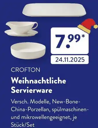 Aldi Süd Crofton weihnachtliche servierware Angebot
