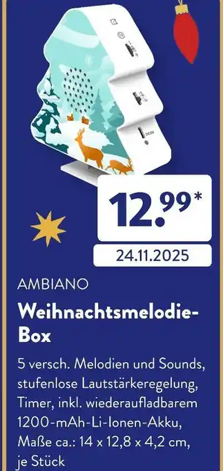 Aldi Süd Ambiano weihnachtsmelodie-box Angebot
