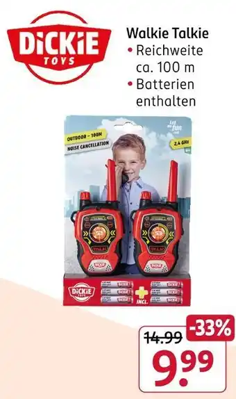 Rossmann Dickie toys walkie talkie Angebot