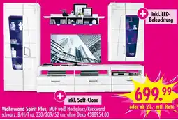 Möbel Boss Wohnwand spirit plus Angebot