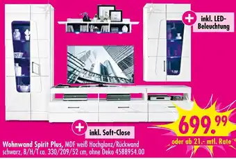 Möbel Boss Wohnwand spirit plus Angebot