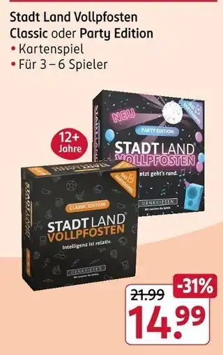 Rossmann Denkriesen stadt land vollpfosten classic edition Angebot