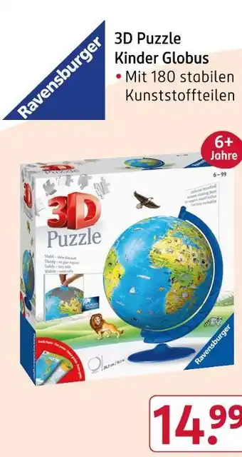 Rossmann Ravensburger 3d puzzle kinder globus Angebot