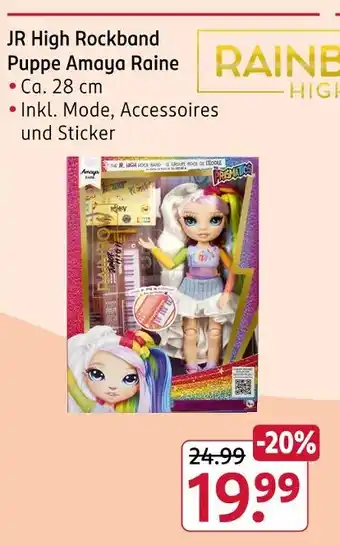 Rossmann Rainbow high jr high rockband puppe amaya raine Angebot