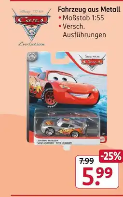 Rossmann Disney pixar cars fahrzeug aus metall Angebot
