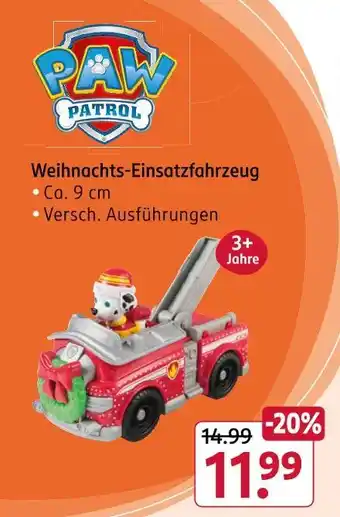 Rossmann Paw patrol weihnachts-einsatzfahrzeug Angebot