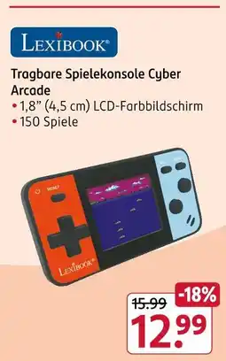 Rossmann Lexibook tragbare spielekonsole cyber arcade Angebot