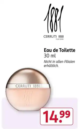 Rossmann Cerruti 1881 eau de toilette Angebot