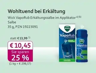 Mea Wick vaporub erkältungssalbe im applikator Angebot