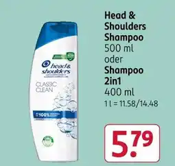 Rossmann Head & shoulders shampoo classic clean Angebot