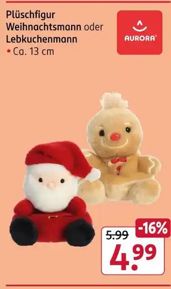 Rossmann Aurora plüschfigur weihnachtsmann Angebot