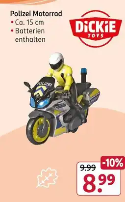 Rossmann Dickie toys polizei motorrad Angebot