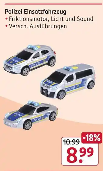 Rossmann Polizei einsatzfahrzeug Angebot