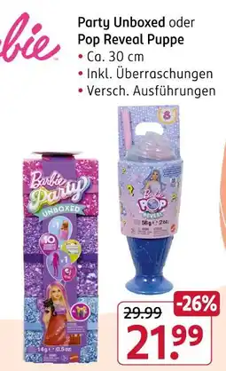 Rossmann Barbie party unboxed Angebot