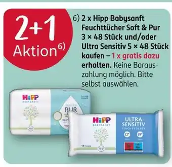 Rossmann Hipp babysanft feuchttücher soft & pur Angebot