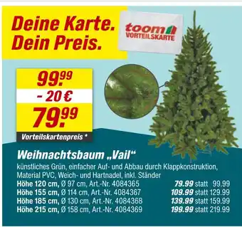 toom Baumarkt Weihnachtsbaum vail Angebot