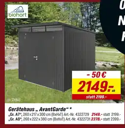 toom Baumarkt Biohort gerätehaus avantgarde gr. a7 Angebot