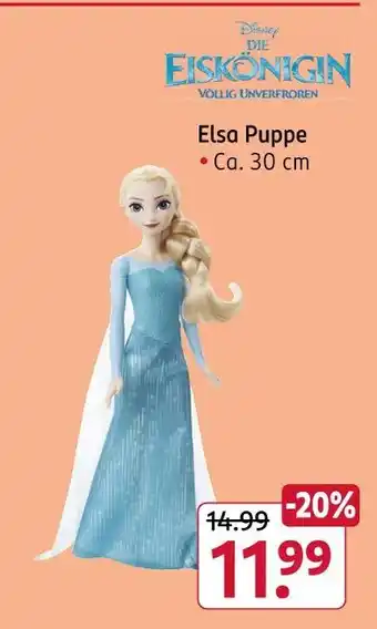 Rossmann Disney elsa puppe Angebot
